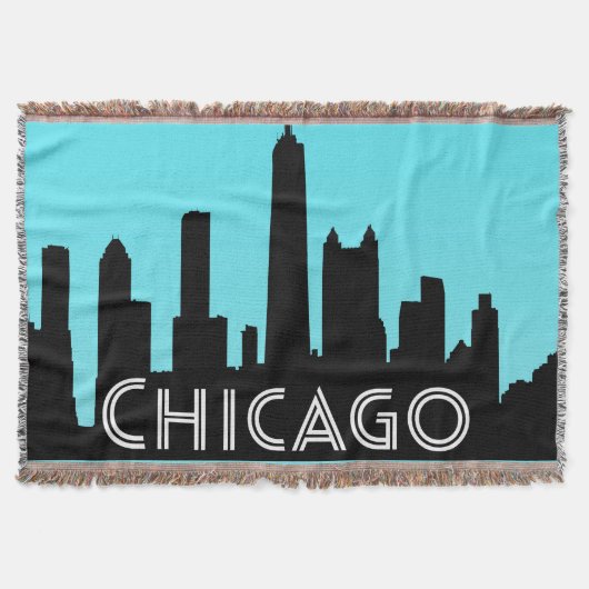Chicago skyline illustratie deken (Voorkant)