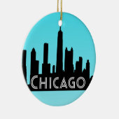 Chicago skyline illustratie keramisch ornament (Rechts)