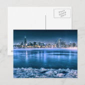 Chicago Skyline in Winter Briefkaart (Voorkant / Achterkant)