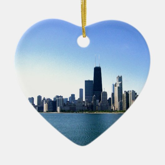 Chicago Skyline Keramisch Ornament (Voorkant)