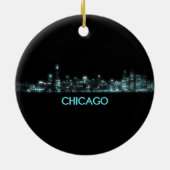 Chicago Skyline Keramisch Ornament (Achterkant)