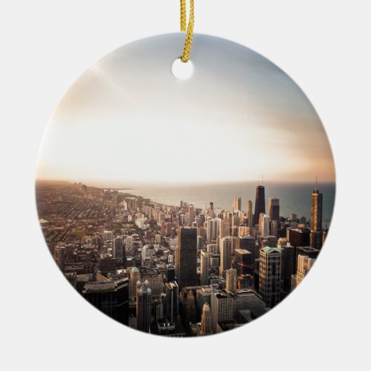 Chicago skyline keramisch ornament (Voorkant)