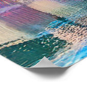 Chicago Skyline Kleurrijke Abstracte Kunst Poster (Hoek)