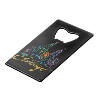 Chicago Skyline Kredietkaart Flessenopener