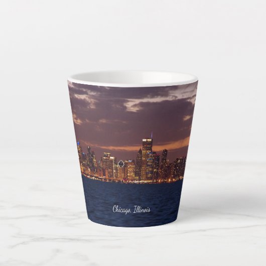 Chicago Skyline latte mok (Voorkant)
