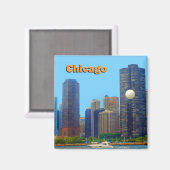 Chicago Skyline Magneet (Voorkant / Achterkant)