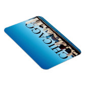 Chicago Skyline Magnet avec Chicago dans le ciel (Côté Droit)