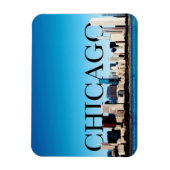 Chicago Skyline Magnet avec Chicago dans le ciel (Vertical)