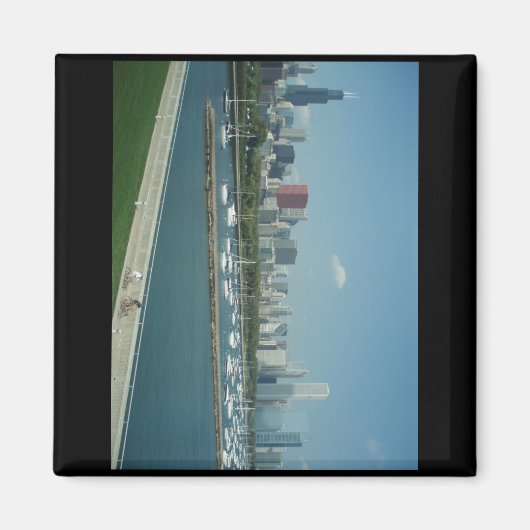 Chicago Skyline Magnet Magneet (Voorkant)