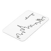 Chicago Skyline met vuurtoren magneet (Linkerzijde)