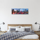 Chicago Skyline op Canvas 12x36 (Insitu (Slaapkamer))