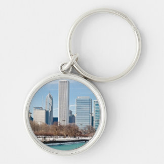 Chicago skyline over het bevroren meer van Michiga Sleutelhanger