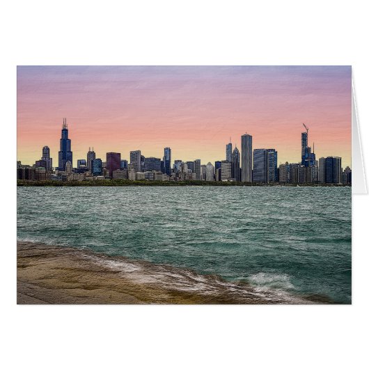 Chicago Skyline Painterly (Voorkant Horizontaal)