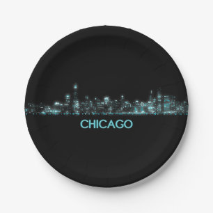 Chicago Skyline Papieren Bordje