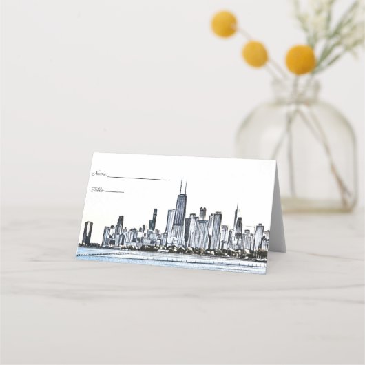 Chicago Skyline Plaatskarten (Voorkant)