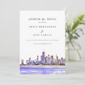 Chicago Skyline plat ¡Apartar la fecha ! Carte (Debout devant)