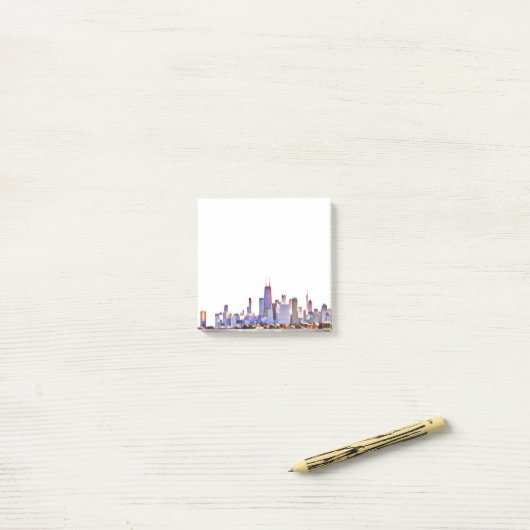 Chicago Skyline Post-it® Notes (Op bureau)