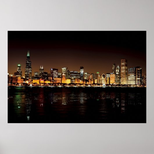 Chicago Skyline Poster (Voorkant)
