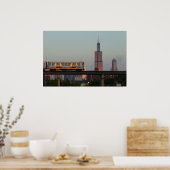 Chicago Skyline Poster (Keuken)