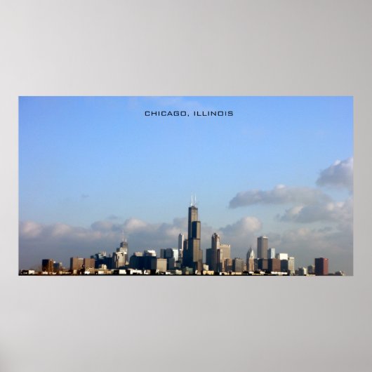 Chicago Skyline Poster (Voorkant)
