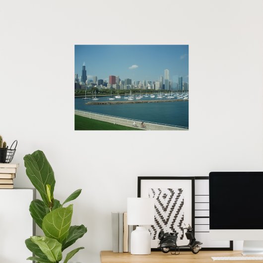 Chicago Skyline Poster (Thuiskantoor)