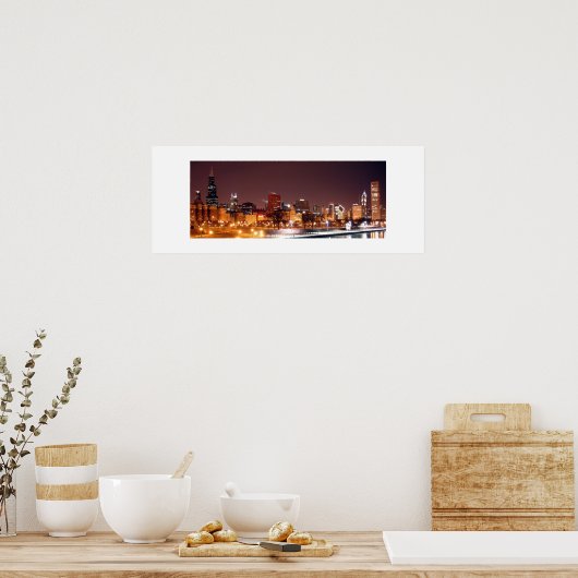 Chicago Skyline Poster (Keuken)
