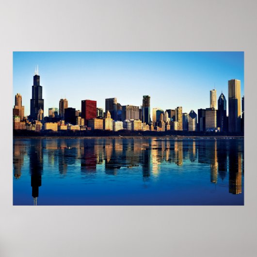 Chicago Skyline Poster (Voorkant)