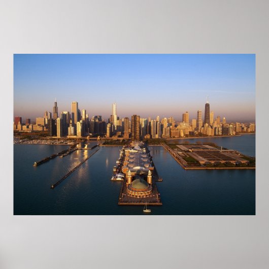 Chicago Skyline Poster (Voorkant)