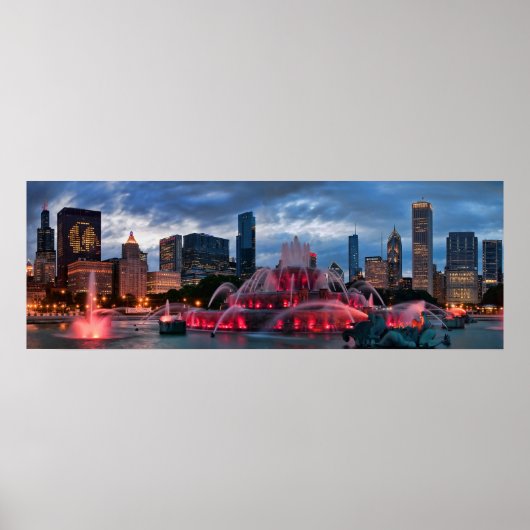 Chicago Skyline Poster (Voorkant)