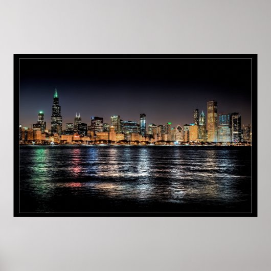 Chicago skyline poster (Voorkant)