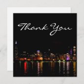 Chicago Skyline pour le Carte de remerciements de  (Devant / Derrière)