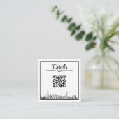 Chicago Skyline QR-code Informatiekaartje (Staand voorkant)
