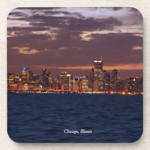 Chicago Skyline set of 6 plastic onderzetters