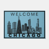 Chicago Skyline Silhouette  Deurmat (Voorkant)