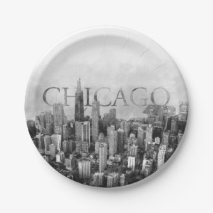 Chicago Skyline Sketch Papieren Bordje