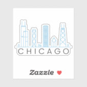 Chicago skyline sticker (Vel)