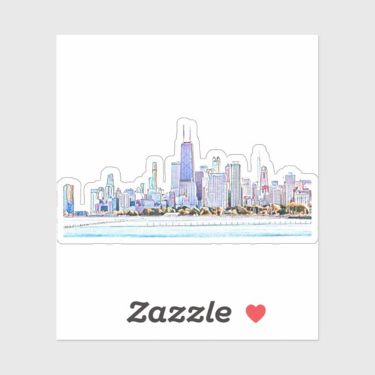 Chicago Skyline Sticker (Vel)