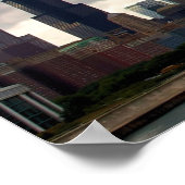 Chicago Skyline - Stormclouds - Poster Kleur (Hoek)