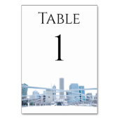 Chicago Skyline Table Numbers Kaart (Achterkant)