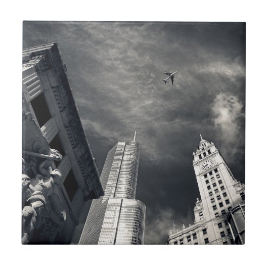 Chicago skyline tegeltje (Voorkant)