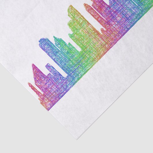 Chicago skyline tissuepapier (Detail)