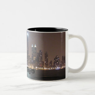 Chicago Skyline Tweekleurige Koffiemok