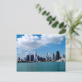 Chicago skyline-uitzicht van Navy Pier Briefkaart (Staand voorkant)