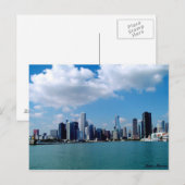 Chicago skyline-uitzicht van Navy Pier Briefkaart (Voorkant / Achterkant)