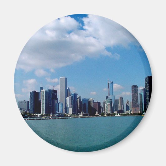 Chicago skyline-uitzicht van Navy Pier Magneet (Voorkant)