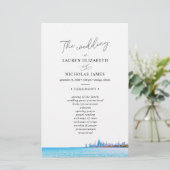Chicago Skyline Wedding Program (Staand voorkant)