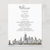 Chicago Skyline Wedding Program (Voorkant)