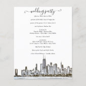 Chicago Skyline Wedding Programme (Dos)