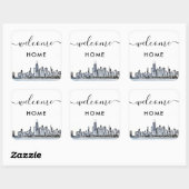 Chicago Skyline Welkomstlabel Vierkante Sticker (Vel)