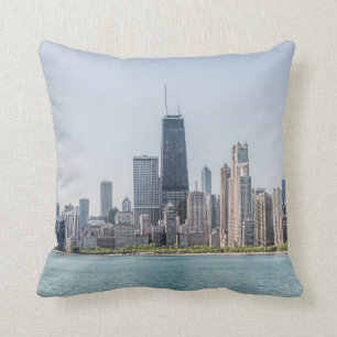 Chicago Skyline with Lake Michigan Kussen